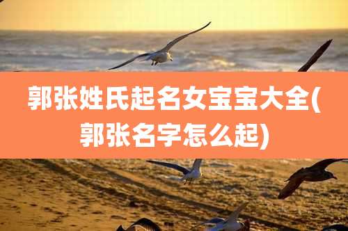 郭张姓氏起名女宝宝大全(郭张名字怎么起)