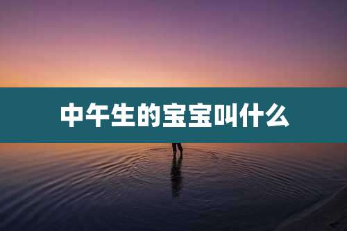 中午生的宝宝叫什么