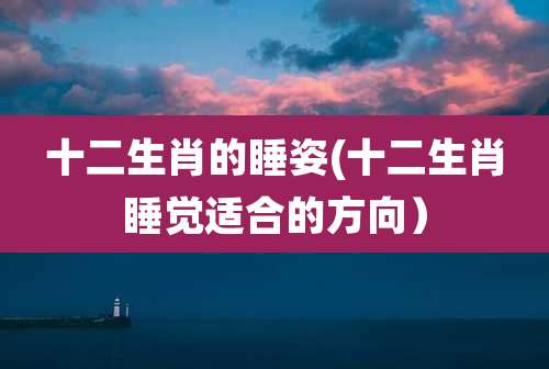 十二生肖的睡姿(十二生肖睡觉适合的方向)