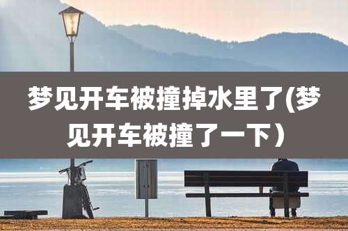 梦见开车被撞掉水里了(梦见开车被撞了一下)