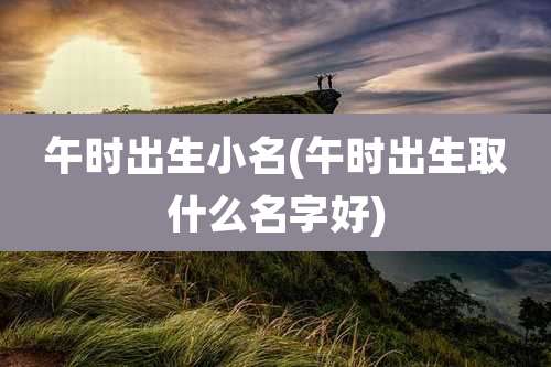 午时出生小名(午时出生取什么名字好)