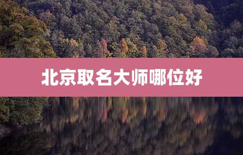 北京取名大师哪位好