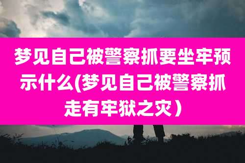 梦见自己被警察抓要坐牢预示什么(梦见自己被警察抓走有牢狱之灾)