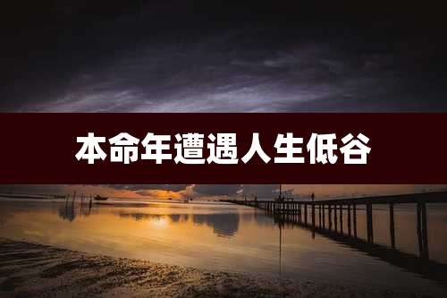 本命年遭遇人生低谷