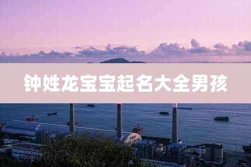 钟姓龙宝宝起名大全男孩