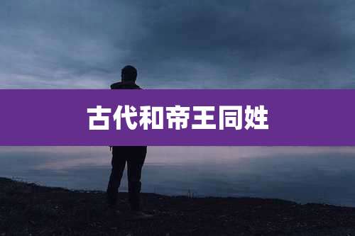 古代和帝王同姓