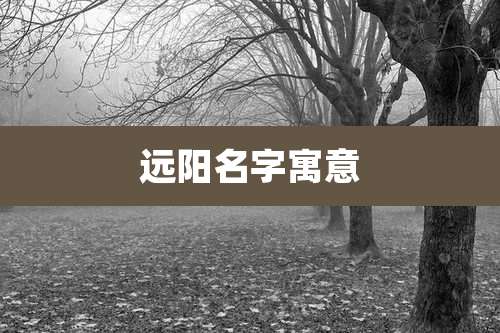 远阳名字寓意