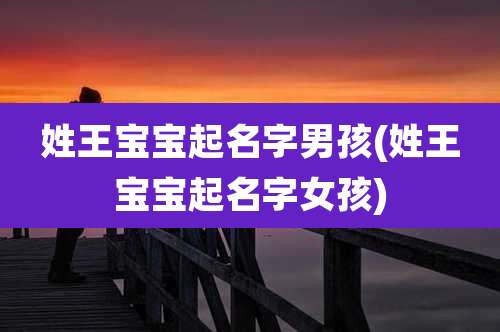 姓王宝宝起名字男孩(姓王宝宝起名字女孩)