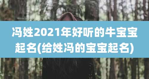 冯姓2021年好听的牛宝宝起名(给姓冯的宝宝起名)