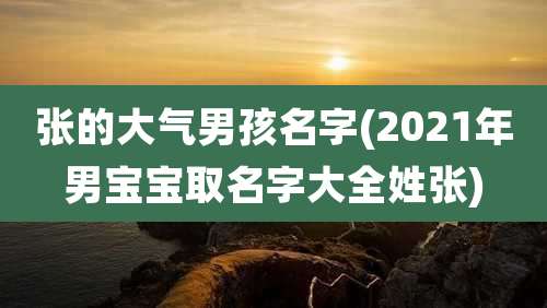 张的大气男孩名字(2021年男宝宝取名字大全姓张)