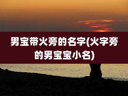 男宝带火旁的名字(火字旁的男宝宝小名)