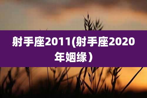 射手座2011(射手座2020年姻缘）