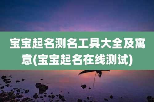 宝宝起名测名工具大全及寓意(宝宝起名在线测试)