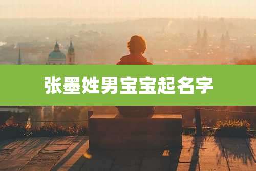 张墨姓男宝宝起名字