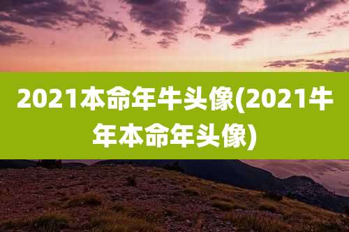2021本命年牛头像(2021牛年本命年头像)
