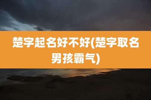 楚字起名好不好(楚字取名男孩霸气)