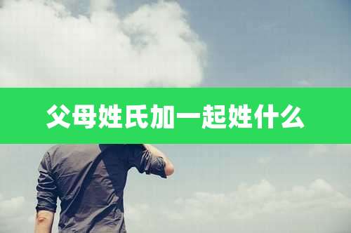 父母姓氏加一起姓什么