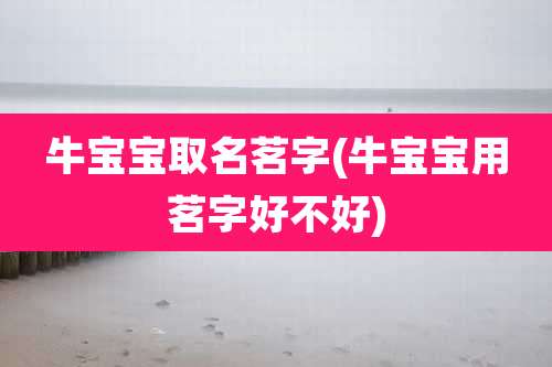 牛宝宝取名茗字(牛宝宝用茗字好不好)