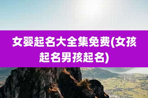 女婴起名大全集免费(女孩起名男孩起名)