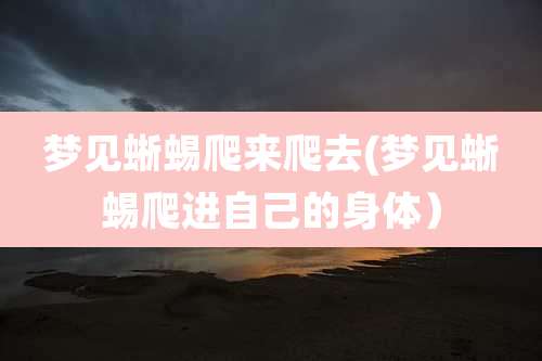 梦见蜥蜴爬来爬去(梦见蜥蜴爬进自己的身体)