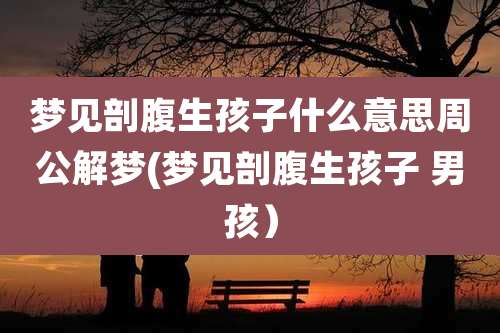梦见剖腹生孩子什么意思周公解梦(梦见剖腹生孩子 男孩)