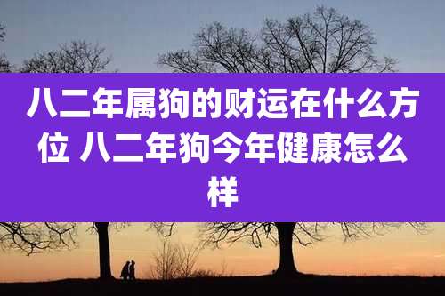 八二年属狗的财运在什么方位 八二年狗今年健康怎么样