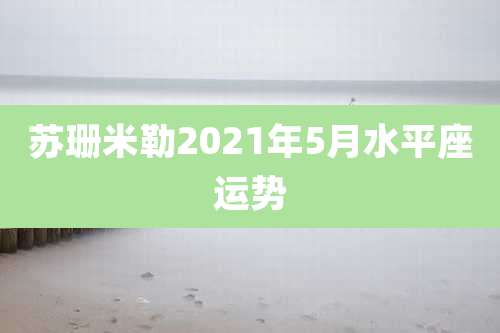 苏珊米勒2021年5月水平座运势
