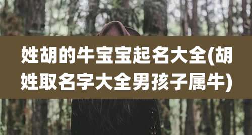 姓胡的牛宝宝起名大全(胡姓取名字大全男孩子属牛)