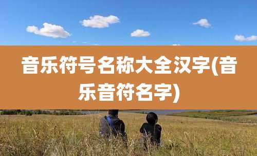 音乐符号名称大全汉字(音乐音符名字)