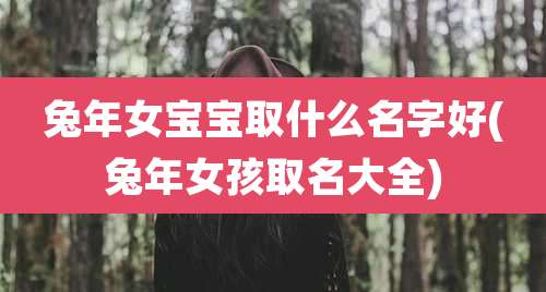 兔年女宝宝取什么名字好(兔年女孩取名大全)