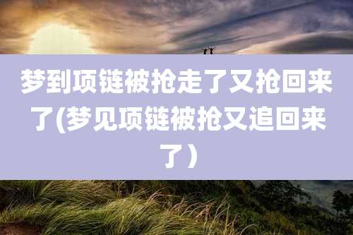 梦到项链被抢走了又抢回来了(梦见项链被抢又追回来了）