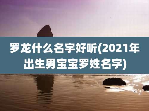 罗龙什么名字好听(2021年出生男宝宝罗姓名字)