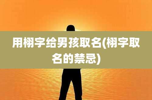 用栩字给男孩取名(栩字取名的禁忌)