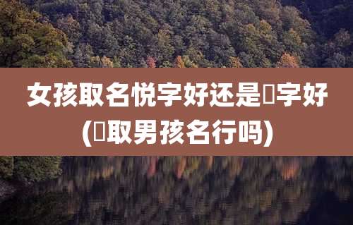 女孩取名悦字好还是玥字好(玥取男孩名行吗)
