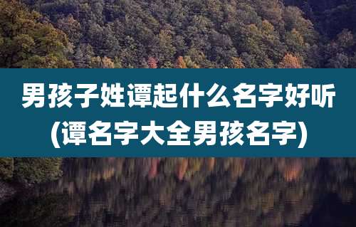 男孩子姓谭起什么名字好听(谭名字大全男孩名字)