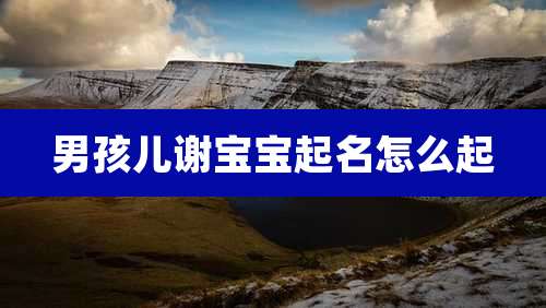 男孩儿谢宝宝起名怎么起