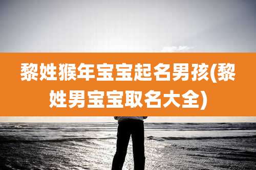 黎姓猴年宝宝起名男孩(黎姓男宝宝取名大全)