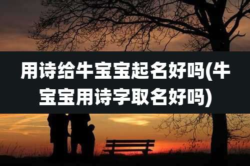 用诗给牛宝宝起名好吗(牛宝宝用诗字取名好吗)