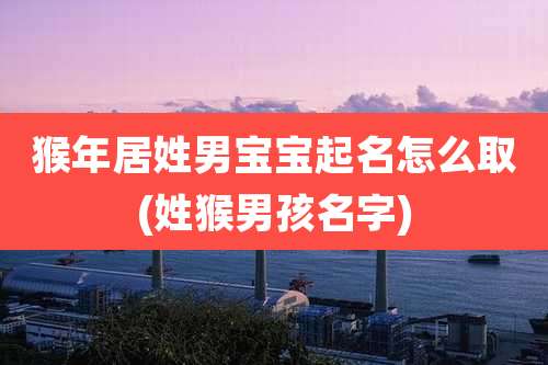 猴年居姓男宝宝起名怎么取(姓猴男孩名字)