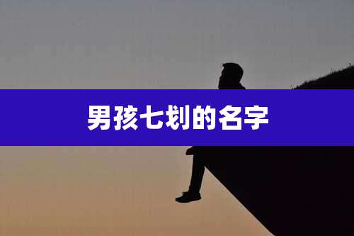 男孩七划的名字