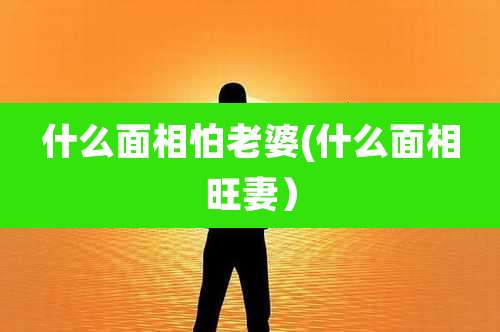 什么面相怕老婆(什么面相旺妻)