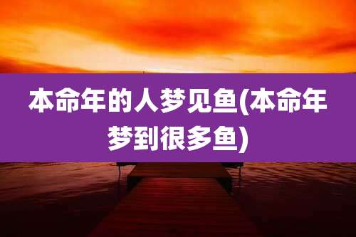 本命年的人梦见鱼(本命年梦到很多鱼)