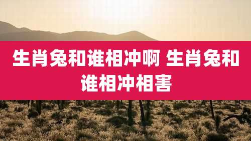 生肖兔和谁相冲啊 生肖兔和谁相冲相害