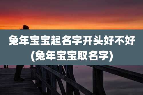 兔年宝宝起名字开头好不好(兔年宝宝取名字)