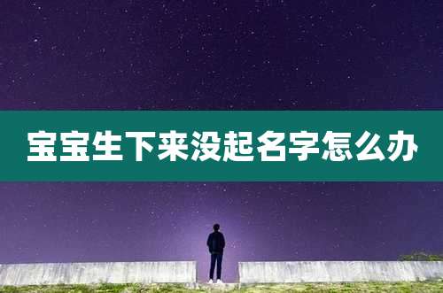宝宝生下来没起名字怎么办
