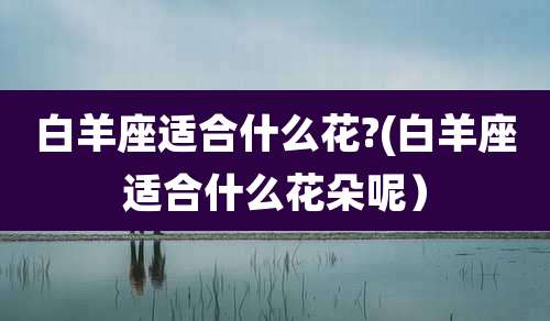 白羊座适合什么花?(白羊座适合什么花朵呢）