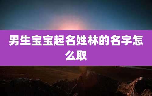男生宝宝起名姓林的名字怎么取