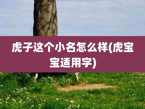 虎子这个小名怎么样(虎宝宝适用字)
