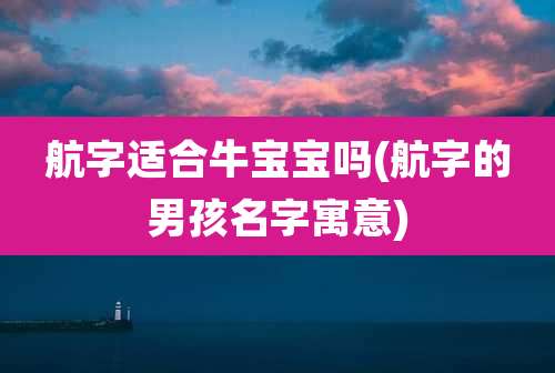 航字适合牛宝宝吗(航字的男孩名字寓意)