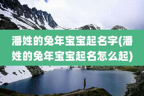 潘姓的兔年宝宝起名字(潘姓的兔年宝宝起名怎么起)